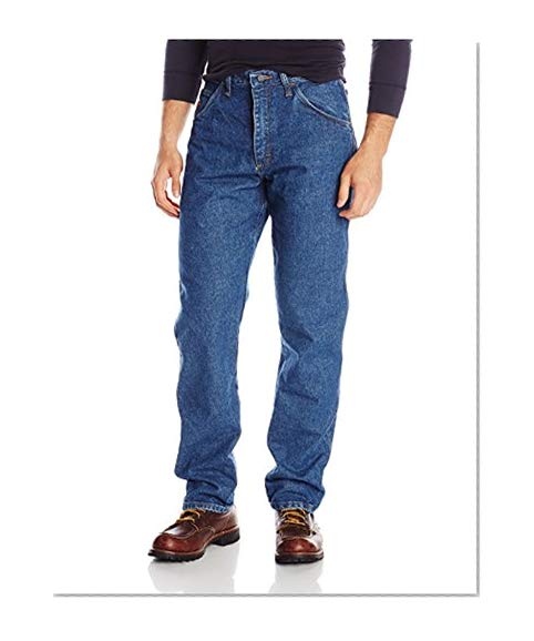 Wrangler Men's Riggs Workwear Relaxed Fit Jean, Medium Fade, 34x30