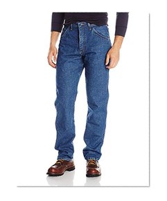 Wrangler Men's Riggs Workwear Relaxed Fit Jean, Medium Fade, 34x32