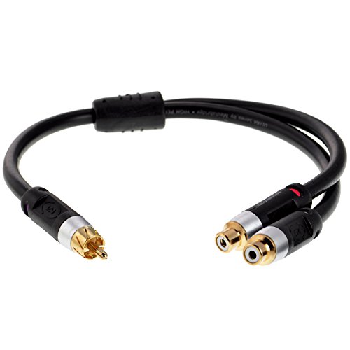 Book Cover Mediabridge ULTRA Series RCA Y-Adapter (12 Inches) - 1-Male to 2-Female for Digital Audio or Subwoofer - (Part# CYA-1M2F-P)