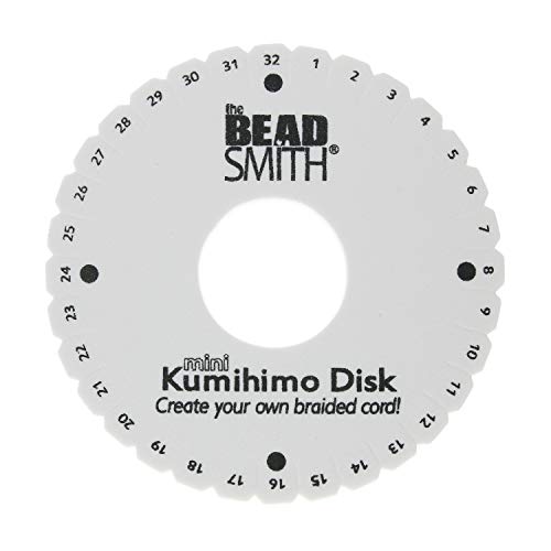 Book Cover The Beadsmith Round Kumihimo Disk, 4.5 inch Diameter, 3/8” Thick Dense Foam, Jewelry Tools for Braiding, 1 disks