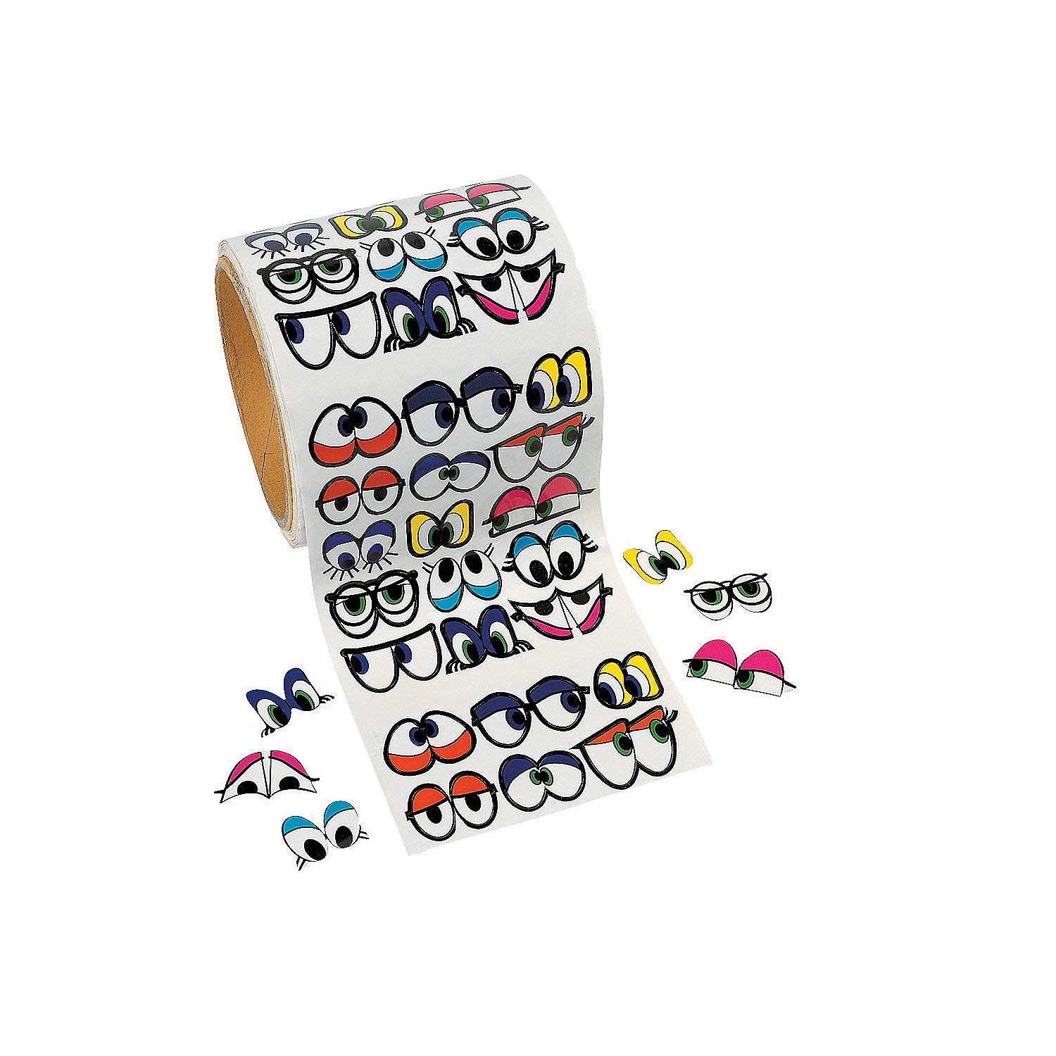 Book Cover Cute Colored Eye Stickers - Cartoon Stickers - Scrapbook Stickers - Fun Eyeball Stickers - Novelty Stickers - DIY Arts & Crafts - Assorted 1005 Eyes Stickers - 1 Sticker Roll - Stationary Decoration