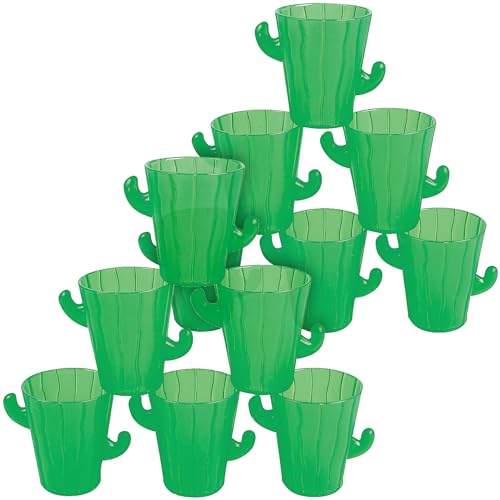 Cactus Shot Glasses (12 Pack.) - Cinco De Mayo & Party Tableware