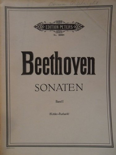 Beethoven Sonaten Band I Fur Klavier Zu 2 Handen (Edition Peters No. 296)