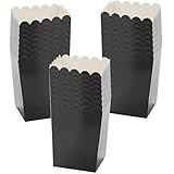 Fun Express - Mini Black Popcorn Boxes (24pc) - Party Supplies - Containers & Boxes - Paper Boxes - 24 Pieces