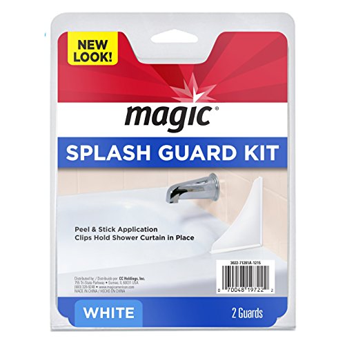 Book Cover Magic Splash Guard Kit - Prevent Water from Splashing out of the Bath or Shower- White