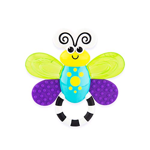 Sassy Flutterby Teether | Water-Filled Teether Soothes Gums | Variety of Textures Massage Gums | For Ages 3 Months and Up (80106)