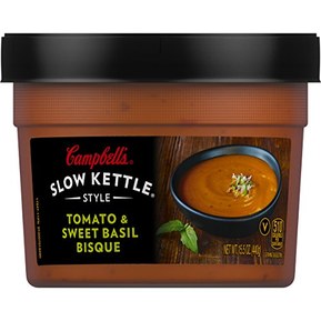Campbell's Slow Kettle Style Soup, Tomato & Sweet Basil Bisque, 15.5 oz (Pack of 8)