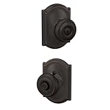 Schlage F40 GEO 716 CAM Camelot Collection Georgian Privacy Knob, Aged Bronze