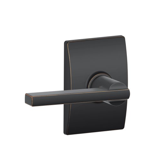 Schlage F10 LAT 716 CEN LOCK CO F10LAT716CEN Aged Bronze Latitude/Century passage lever