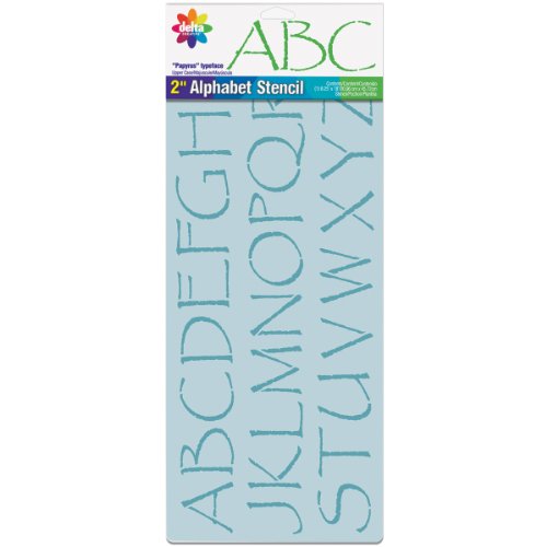 Delta Creative 2-Inch Letters Stencil, 8-1/4 by 18-Inch, 956780018 Papyrus