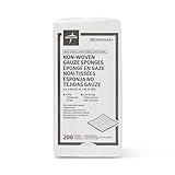 Medline Non-Woven Non-Sterile, Rayon/Poly Gauze Sponge, 4 x 4, 4-Ply (10 Packs of 200)