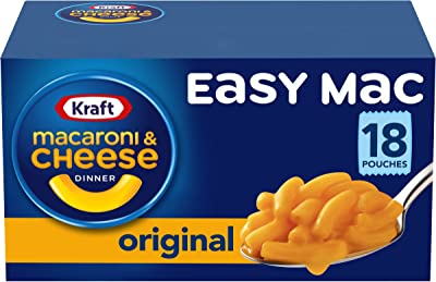 Book Cover Kraft Easy Mac Original Macaroni & Cheese Microwavable Dinner (18 ct Packets)