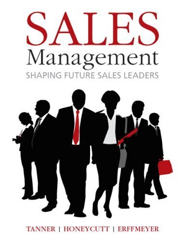 Sales Management By Jeff Tanner, Earl D. Honeycutt, Robert C. Erffmeyer