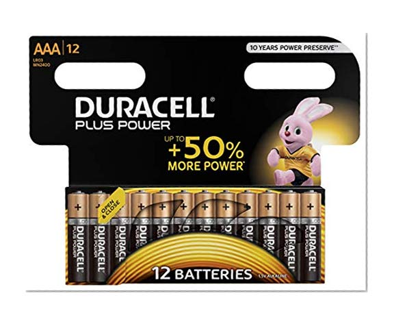 Duracell Plus Power Piles Alcalines type AAA, Lot de 12