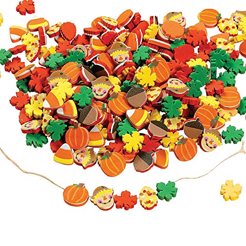 Fabulous Foam Harvest Bead Mix - Crafts for Kids and Fun Home Activities - 500 Pieces