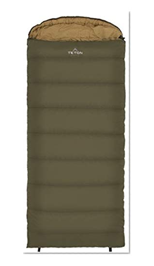 TETON Sports Celsius Regular -18C/0F Sleeping Bag; 0 Degree Sleeping Bag Great for Cold Weather Camping; Lightweight Sleeping Bag; Hiking, Camping; Green, Left Zip