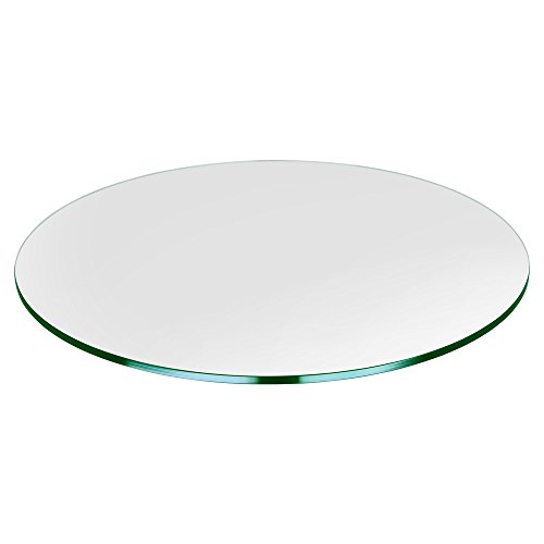 26" Inch Round Glass Table Top - Tempered - 1/4" Inch Thick - Flat Polished