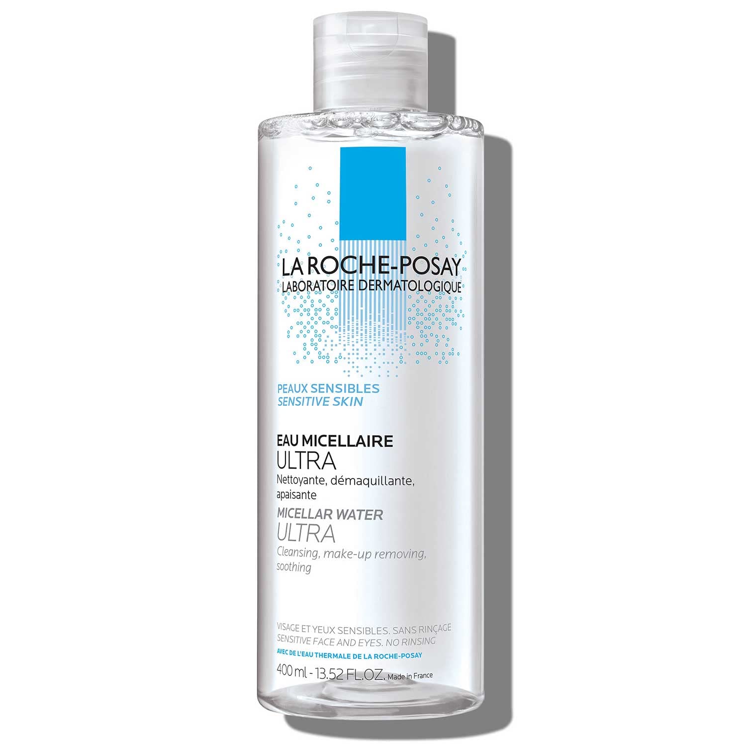 La Roche-Posay Micellar Cleansing Water for Sensitive Skin, Micellar Water Makeup Remover, Cleanses and Hydrates Skin, Gentle Face Toner, Oil Free and Alcohol Free 13.53 Fl Oz (Pack of 1)