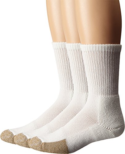 Thorlos Unisex Tennis Crew Thick Cushion 3-Pair Pack White Large