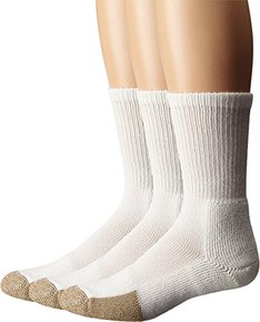 Thorlos Unisex Tennis Crew Thick Cushion 3-Pair Pack White Large