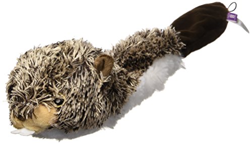 Multipet Bouncy Burrow Beaver 20-Inch No Stuffing Dog Toy