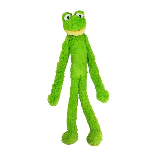 MULTIPET Swingin Slevin XXL Oversized 30-Inch Green Frog Plush Dog Toy