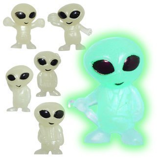 20 Tiny Glow in the Dark Alien Figures