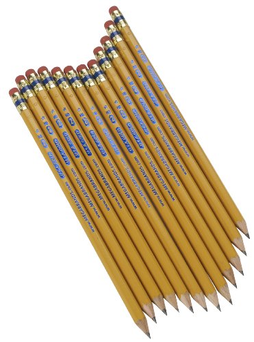 Book Cover Write Dudes USA Gold Premium Cedar No. 2 Pre-Sharpened Pencils 12-Count (DDR56)