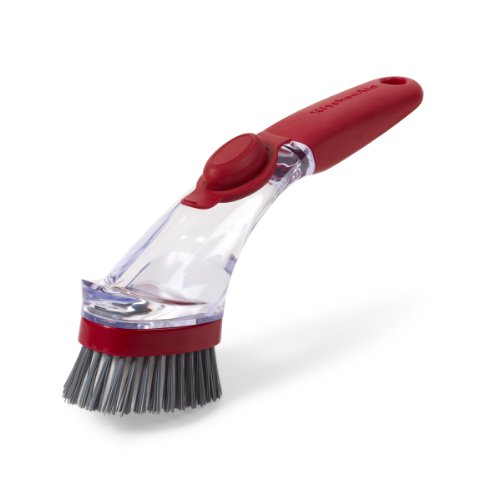 KitchenAid Soap Dispensing Sink Brush, Red