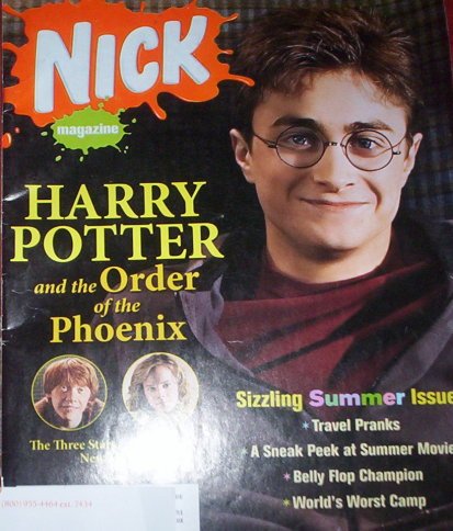 Nickelodeon [Nick] Magazine, August 2007, Issue 133 Harry Potter (Harry Potter and the Order of the Phoenix)