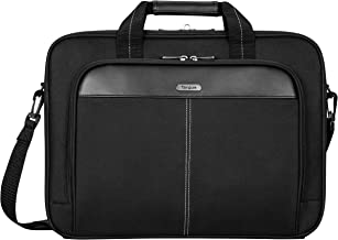 Targus Classic Slim Briefcase with Crossbody Shoulder Bag Design for the Business Professional Travel Commuter and Laptop Protection fits up to 15-16" Laptops, Black (TCT027US)