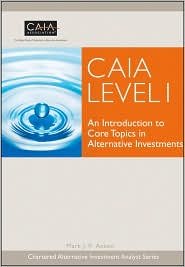 CAIA Level I 1st (first) edition Text Only