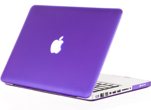 Book Cover Kuzy Compatible with MacBook Pro 13.3 inch Case A1278 Older Verision, Rubberized Matte Cover Hard Shell Case for MacBook Pro 13 inch with CD-ROM Release 2012-2008, Purple