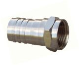 Morris Products Type F Coaxial Connector â€“ Crimp On to Prepared Cable End â€“ for Permanent Coaxial Cable Terminations â€“ Zinc Die Cast â€“ RG59-10 Pack