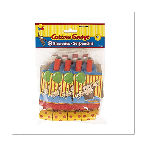 Curious George Party Blowers, 8ct