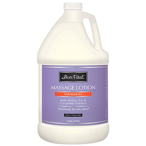 Book Cover Bon Vital' Original Massage Lotion for a Versatile Massage Foundation to Relax Sore Muscles & Repair Dry Skin, Lightweight, Non-Greasy Formula to Moisturize and Repair Dry Skin, 1 Gallon Bottle