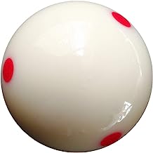 Aramith 2-1/4" Regulation Size Billiard/Pool Ball: Super Pro Cup Cue Ball with 6 Red Dots