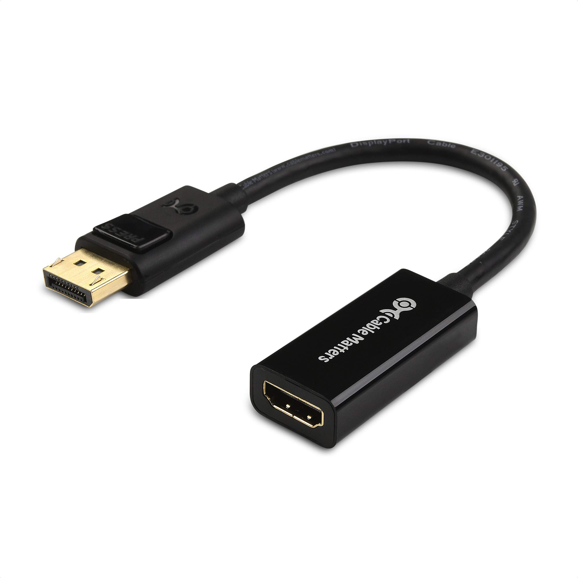Book Cover Cable Matters DisplayPort to HDMI Adapter (DP to HDMI Adapter is NOT Compatible with USB Ports, Do NOT Order for USB Ports on Computers) 1
