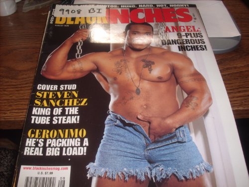 Black Inches Men's Gay Magazine August 1999 Cover Stud Steven Sanchez