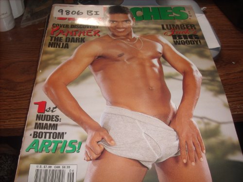 Black Inches Men's Gay Magazine June 1998 Cover Discovery Panther The Dark Ninja