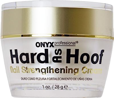 Book Cover Hard As Hoof Nail Strengthening Cream with Coconut Scent Nail Strengthener, Nail Growth & Conditioning Cuticle Cream Stops Splits, Chips, Cracks & Strengthens Nails, 1 oz