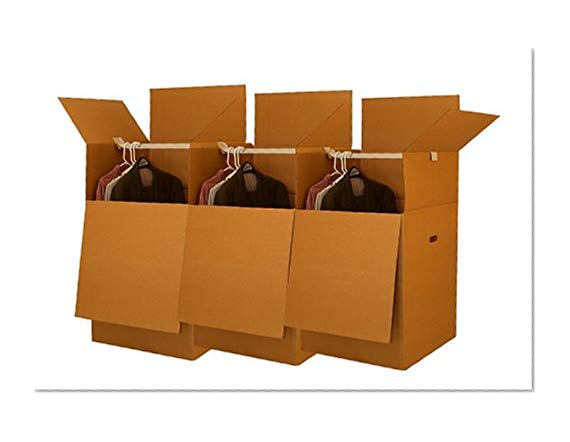 Book Cover UBOXES Larger Wardrobe 24 x 24 x 40-Inches Moving Boxes, Bundle of 3 (BOXBUNDWAR03)