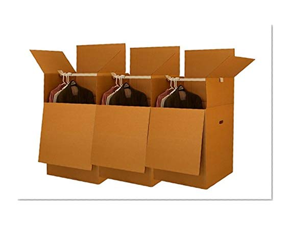 UBOXES Larger Wardrobe 24 x 24 x 40-Inches Moving Boxes, Bundle of 3 (BOXBUNDWAR03)