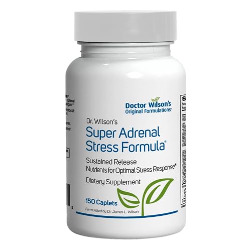 Dr. Wilson's Super Adrenal Stress Formula sustained Release nutrients for Daily Stress and Energy Support 90 caplets