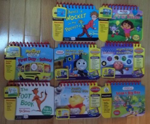 LeapFrog: My First LeapPad Learning System 8-Book Set (Leap's Big Day, My First Day of School, Pooh's Honey Tree, JayJay High-Flying Adventures, Thomas and the School Trip, Dr. Seuss - The Foot Book, There's a Wocket in my Pocket, Dora to the Rescue)