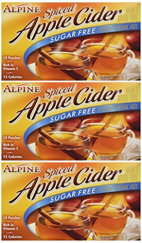 Book Cover Alpine, Spiced Cider, Sugar Free Apple Flavored Drink Mix, 1.4oz Box (Pack of 3)