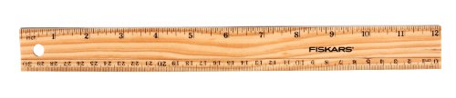 Fiskars 01-005358 Back to School Supplies Wood Ruler, 12 Inch