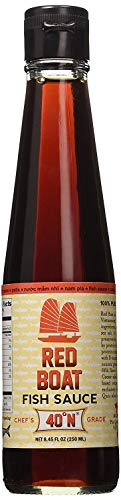 Book Cover Red Boat - Fish Sauce, 8.45 Ounce - Chef's Grade, Gluten Free, Sustainably Sourced & Artisan Processed, 100% Pure, Protein Rich, No Added MSG or Preservatives.