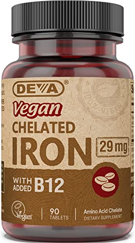 Deva Nutrition Deva Vegan Chelated Iron 29 Mg, 90 Count