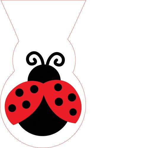 Creative Converting 12-Count Cello Party Loot Bags, Ladybug Fancy,Multicolor,9" x 5"